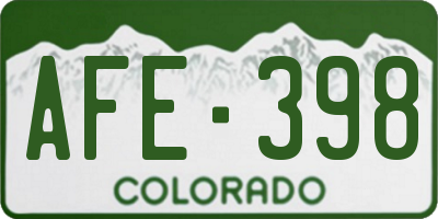 CO license plate AFE398