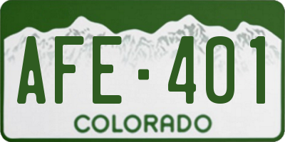 CO license plate AFE401