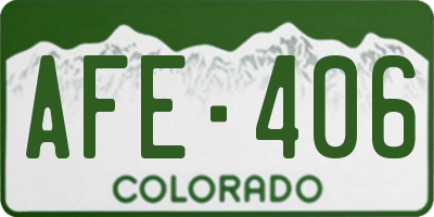 CO license plate AFE406