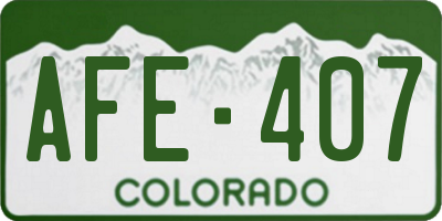 CO license plate AFE407