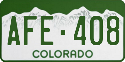 CO license plate AFE408