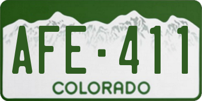 CO license plate AFE411