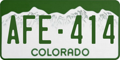 CO license plate AFE414