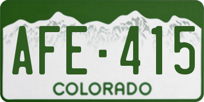 CO license plate AFE415