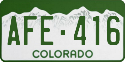 CO license plate AFE416