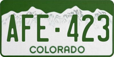 CO license plate AFE423