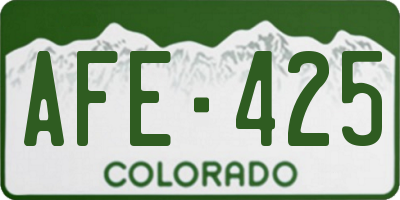 CO license plate AFE425