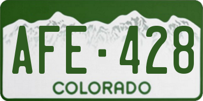 CO license plate AFE428