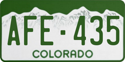 CO license plate AFE435