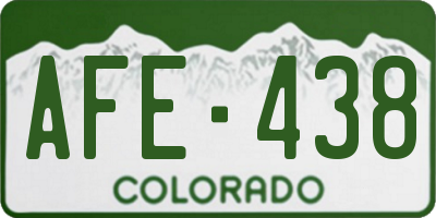 CO license plate AFE438