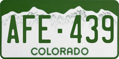 CO license plate AFE439