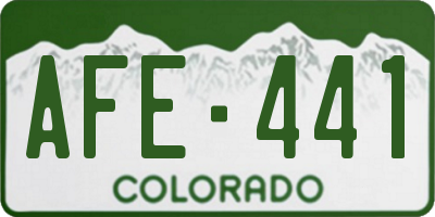 CO license plate AFE441