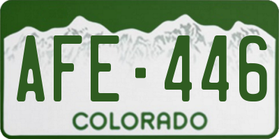 CO license plate AFE446