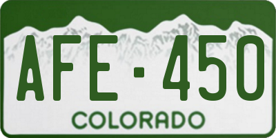 CO license plate AFE450