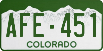 CO license plate AFE451