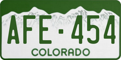CO license plate AFE454
