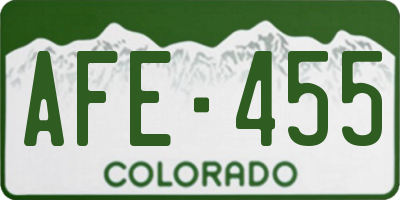 CO license plate AFE455