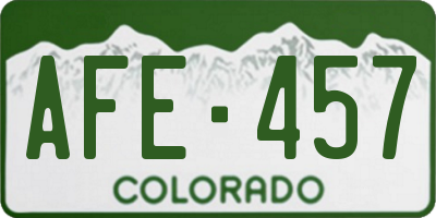 CO license plate AFE457