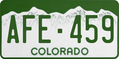 CO license plate AFE459