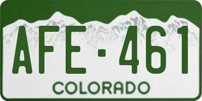 CO license plate AFE461