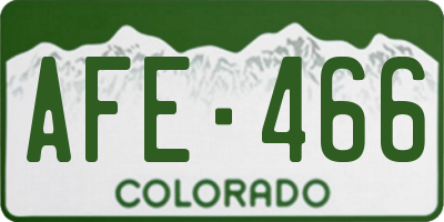 CO license plate AFE466