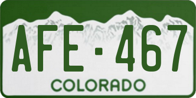 CO license plate AFE467