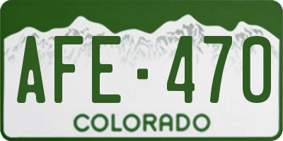 CO license plate AFE470