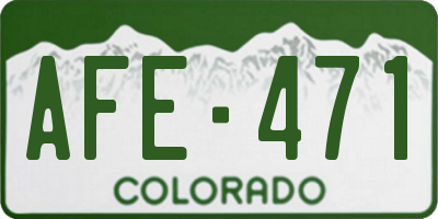 CO license plate AFE471