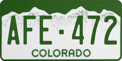 CO license plate AFE472