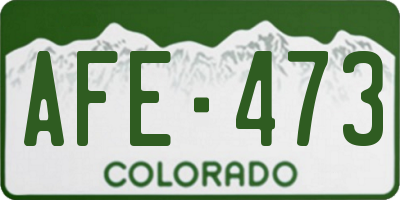 CO license plate AFE473