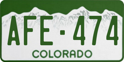 CO license plate AFE474