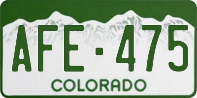 CO license plate AFE475