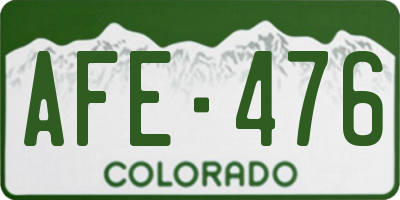 CO license plate AFE476