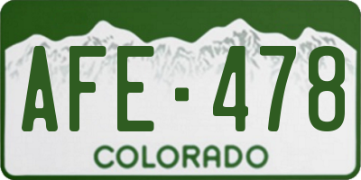 CO license plate AFE478