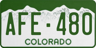 CO license plate AFE480