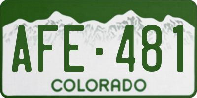 CO license plate AFE481