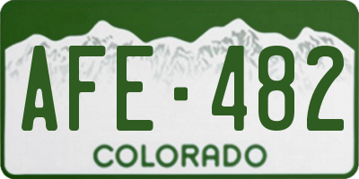 CO license plate AFE482