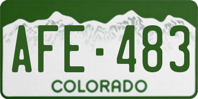 CO license plate AFE483