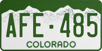 CO license plate AFE485