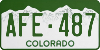 CO license plate AFE487