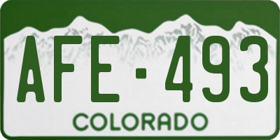 CO license plate AFE493