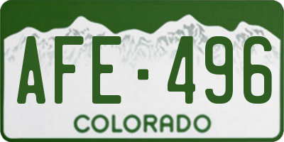 CO license plate AFE496