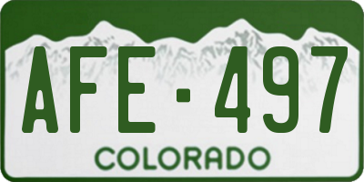 CO license plate AFE497
