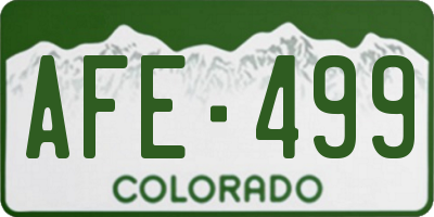 CO license plate AFE499