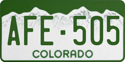 CO license plate AFE505