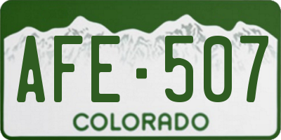 CO license plate AFE507