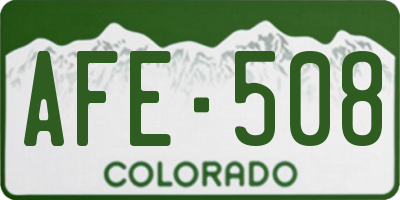 CO license plate AFE508
