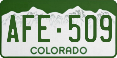 CO license plate AFE509