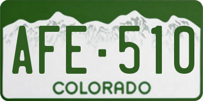 CO license plate AFE510