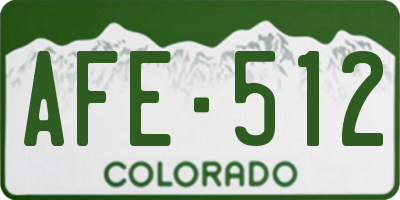 CO license plate AFE512